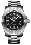 Breitling Avenger Automatic 43mm Black Dial Silver Steel Strap Watch for Men - A17318101B1A1