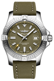 Breitling Avenger Automatic GMT 43 Green Dial Green Nylon Strap Watch for Men - A17318101L1X1