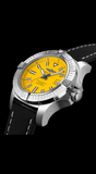 Breitling Avenger Automatic 45 Seawolf Yellow Dial Black Nylon Strap Watch for Men - A17319101I1X1