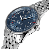 Breitling Navitimer Automatic 41mm Blue Dial Silver Steel Strap Watch for Men - A17326161C1A1