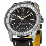 Breitling Navitimer 1 Automatic 41mm Black Dial Black Leather Strap Mens Watch - A17326211B1P1