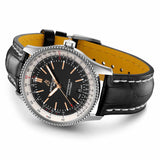 Breitling Navitimer 1 Automatic 41mm Black Dial Black Leather Strap Mens Watch - A17326211B1P1