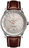 Breitling Navitimer Automatic 41 White Dial Brown Leather Strap Watch for Men - A17326211G1P2