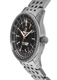 Breitling Navitimer Automatic 41mm Black Dial Silver Steel Strap Watch for Men - A17326241B1A1