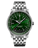 Breitling Navitimer Automatic 41mm Green Dial Silver Steel Strap Watch for Men - A17326361L1A1