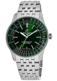 Breitling Navitimer Automatic 41mm Green Dial Silver Steel Strap Watch for Men - A17326361L1A1