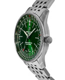 Breitling Navitimer Automatic 41mm Green Dial Silver Steel Strap Watch for Men - A17326361L1A1