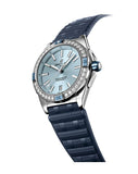 Breitling Super Chronomat Automatic 38 Diamonds Blue Dial Blue Rubber Strap Watch for Women - A17356531C1S1