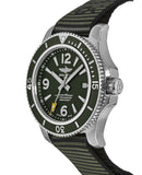 Breitling Superocean Automatic 44mm Outerknown Green Dial Green Nylon Strap Watch for Men - A17367A11L1W1