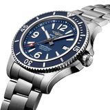 Breitling Superocean Automatic 42mm Blue Dial Silver Steel Strap Watch for Men - A17366D81C1A1