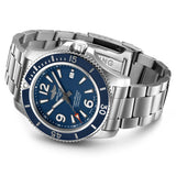 Breitling Superocean Automatic 42mm Blue Dial Silver Steel Strap Watch for Men - A17366D81C1A1