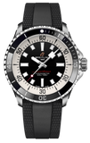 Breitling Superocean Automatic 42 Black Dial Black Rubber Strap Watch for Men - A17375211B1S1