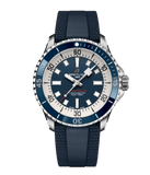 Breitling Superocean Automatic 42mm Blue Dial Blue Rubber Strap Watch for Men - A17375E71C1S1