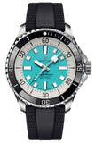 Breitling Superocean Automatic 44 Turquoise Dial Black Rubber Strap Watch for Men - A17376211L2S1