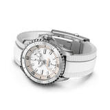 Breitling Superocean Automatic 36 White Dial White Rubber Strap Watch for Men - A17377211A1S1