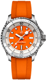 Breitling Superocean Automatic 36 Orange Dial Orange Rubber Strap Watch for Men - A17377211O1S1