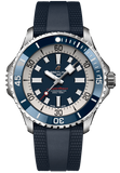 Breitling Superocean Automatic 46 Blue Dial Blue Rubber Strap Watch for Men - A17378E71C1S1