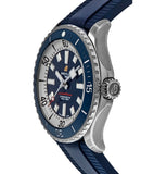 Breitling Superocean Automatic 46 Blue Dial Blue Rubber Strap Watch for Men - A17378E71C1S1