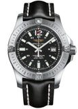 Breitling Colt Automatic 44mm Black Dial Leather Strap Mens Watch - A1738811/BD44/435X