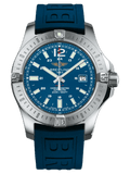 Breitling Colt Automatic 44mm Blue Dial Rubber Strap Mens Watch - A1738811-C906-157S