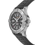 Breitling Colt Automatic 44mm Black Dial Rubber Strap Mens Watch - A1738811/BD44/152S