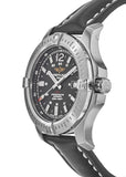 Breitling Colt Automatic 44mm Black Dial Leather Strap Mens Watch - A1738811/BD44/435X