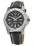 Breitling Colt Automatic 44mm Black Dial Leather Strap Mens Watch - A1738811/BD44/435X