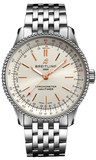 Breitling Navitimer Automatic 35 White Dial Silver Steel Strap Watch for Men - A17395F41G1A1