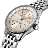 Breitling Navitimer Automatic 35 White Dial Silver Steel Strap Watch for Men - A17395F41G1A1