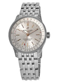 Breitling Navitimer Automatic 35 White Dial Silver Steel Strap Watch for Men - A17395F41G1A1