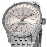 Breitling Navitimer Automatic 35 White Dial Silver Steel Strap Watch for Men - A17395F41G1A1