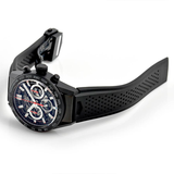 Tag Heuer Carrera Automatic Chronograph Black Dial Black Rubber Strap Watch for Men - CBG2A90.FT6173