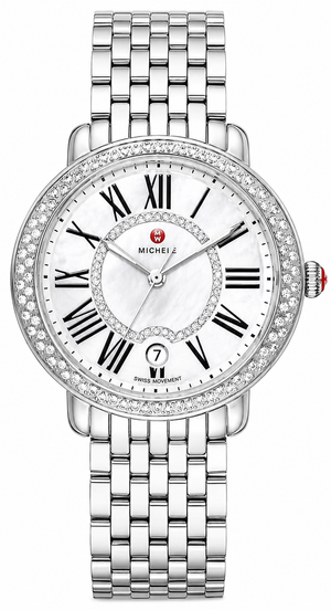 Michele Serein Mother of Pearl Dial Silver Steel Strap Watch for Women - MWW21B000030