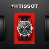 Tissot Chrono XL Classic Black Dial Black Leather Strap Watch For Men - T116.617.16.057.00