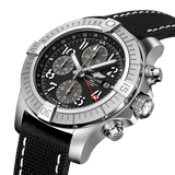 Breitling Avenger B01 Chronograph GMT Black Dial Black Nylon Strap Watch for Men - A24315101B1X1