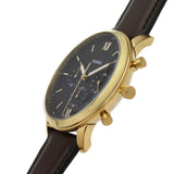 Fossil Neutra Chronograph Brown Dial Brown Leather Strap Watch for Men - FS5763