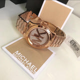 Michael Kors Runway Rose Gold Dial Rose Gold Steel Strap Watch for Women - MK5661