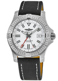 Breitling Avenger Automatic GMT 43 White Dial Black Nylon Strap Watch for Men - A32397101A1X1