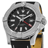 Breitling Avenger Automatic GMT 43 Black Dial Black Nylon Strap Watch for Men - A32397101B1X1