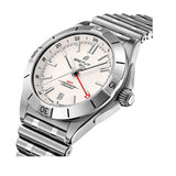 Breitling Chronomat GMT 40 White Dial Silver Steel Strap Watch for Men - A32398101A1A1