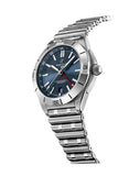 Breitling Chronomat GMT 40 Blue Dial Silver Steel Strap Watch for Men - A32398101C1A1