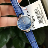 Coach Park Navy Blue Dial Navy Blue Leather Strap Watch for Women - 14503535