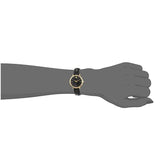 Movado Ultra Slim Black Dial Black Leather Strap Watch For Women -  0607095