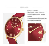 Coach Perry Red Dial Red Leather Strap Watch for Women - 14503867