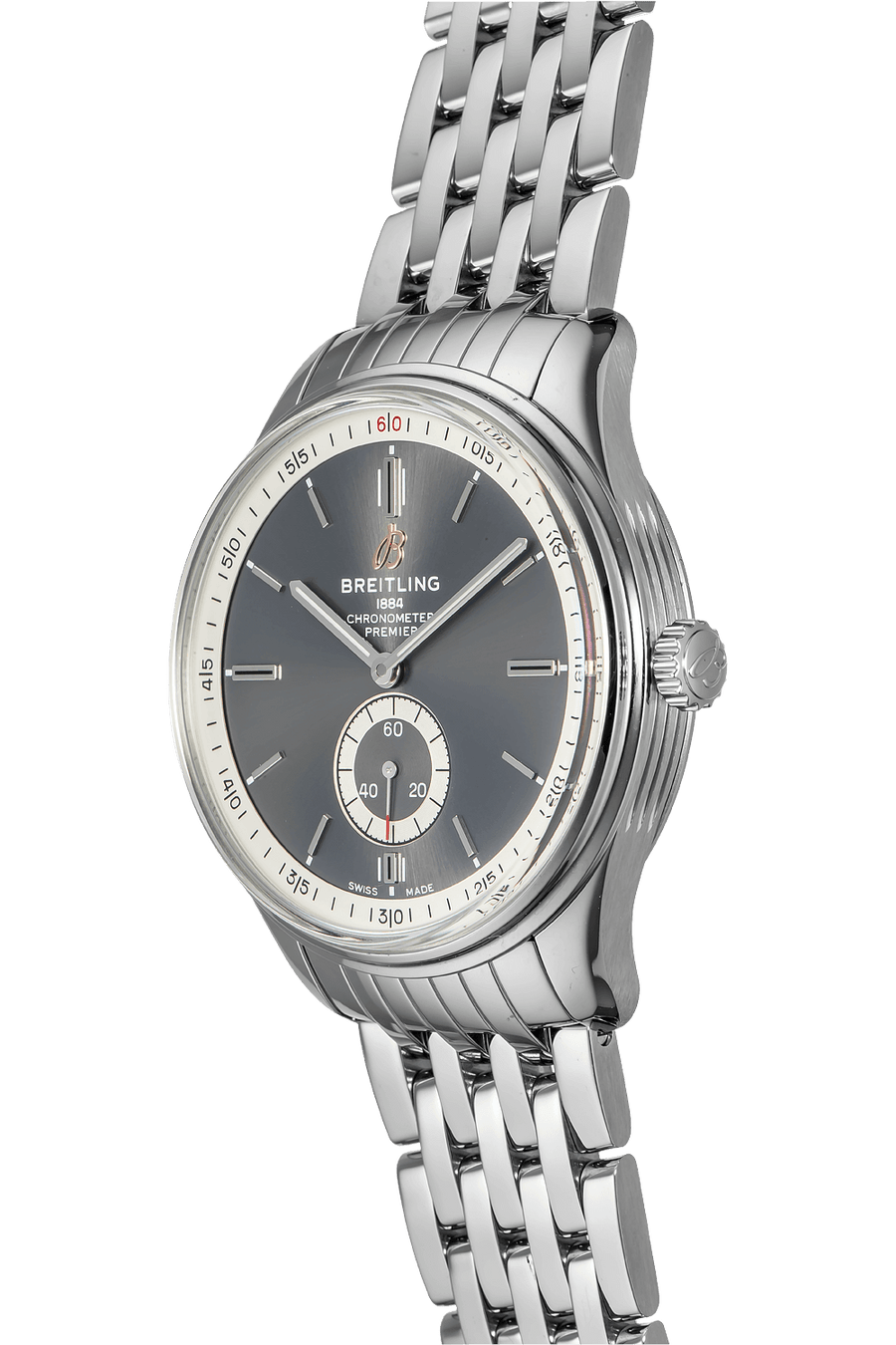 Breitling Premier Automatic 40mm Stainless Steel Anthracite Dial Mens Watch - A37340351B1A1