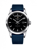 Breitling Transocean Day & Date 42mm Automatic Black Dial Blue Mesh Bracelet Mens Watch - A4531012/BB69/280S/ A20S.1