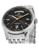 Breitling Premier Automatic 40mm Day & Date Black Dial Silver Steel Strap Mens Watch - A45340241B1A1