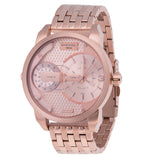 Diesel Mini Daddy Rose Gold Dial Rose Gold Steel Strap Watch For Men - DZ7318