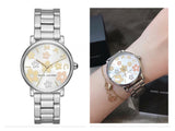 Marc Jacobs Classic White Dial Silver Steel Strap Watch for Women - MJ3581