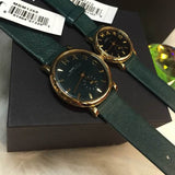 Marc Jacobs Baker Mini Green Dial Green Leather Strap Watch for Women - MBM1272